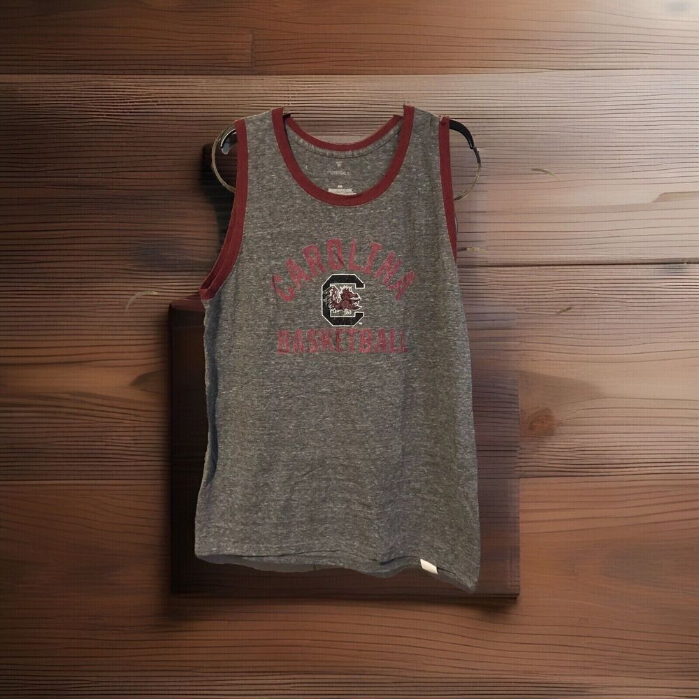 Fanatics NCAA South Carolina Gamecocks 2XL Basketball Gray Ringer Tank Top Shirt